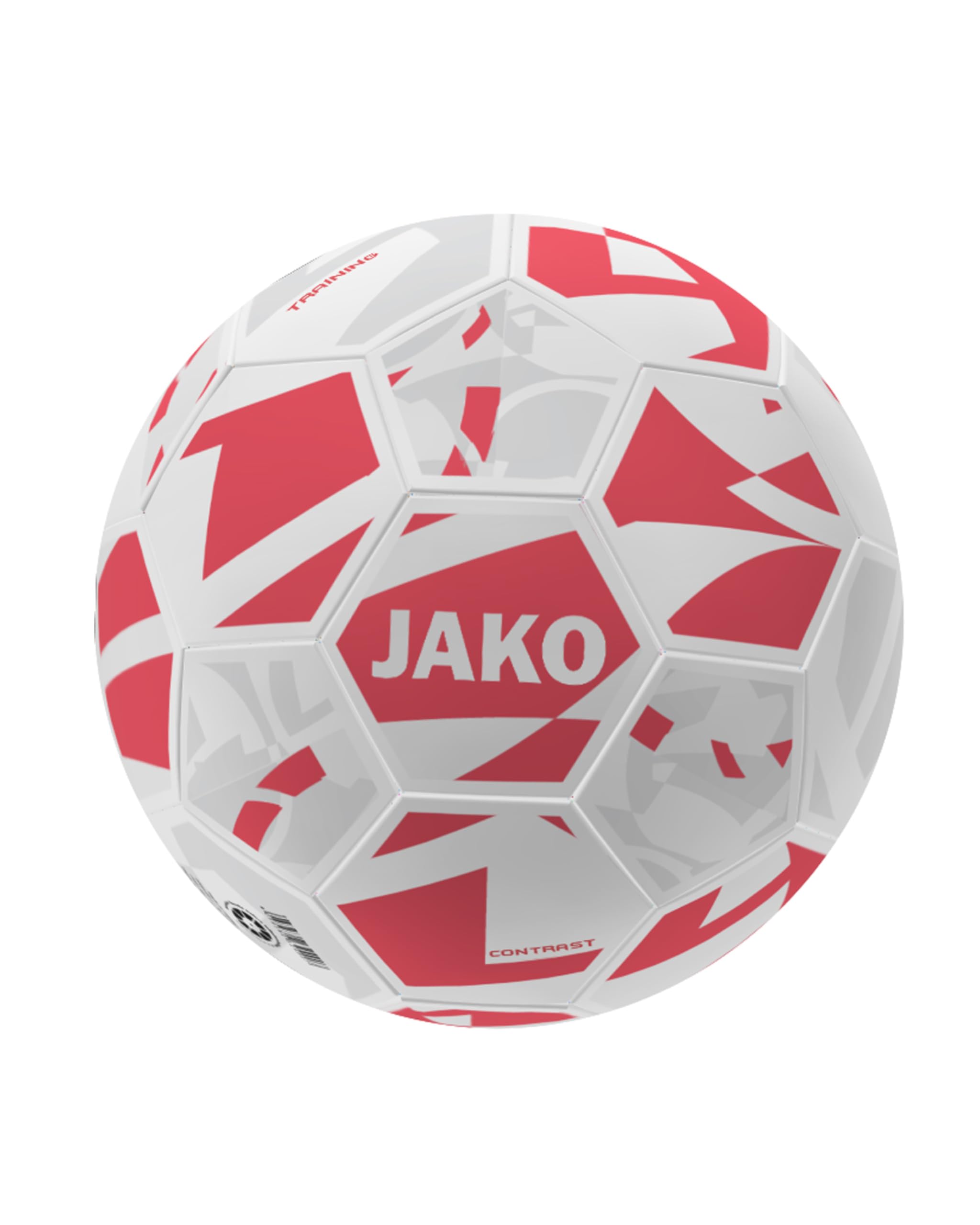 JAKO Trainingsball Contrast, weiß/Coral, 4