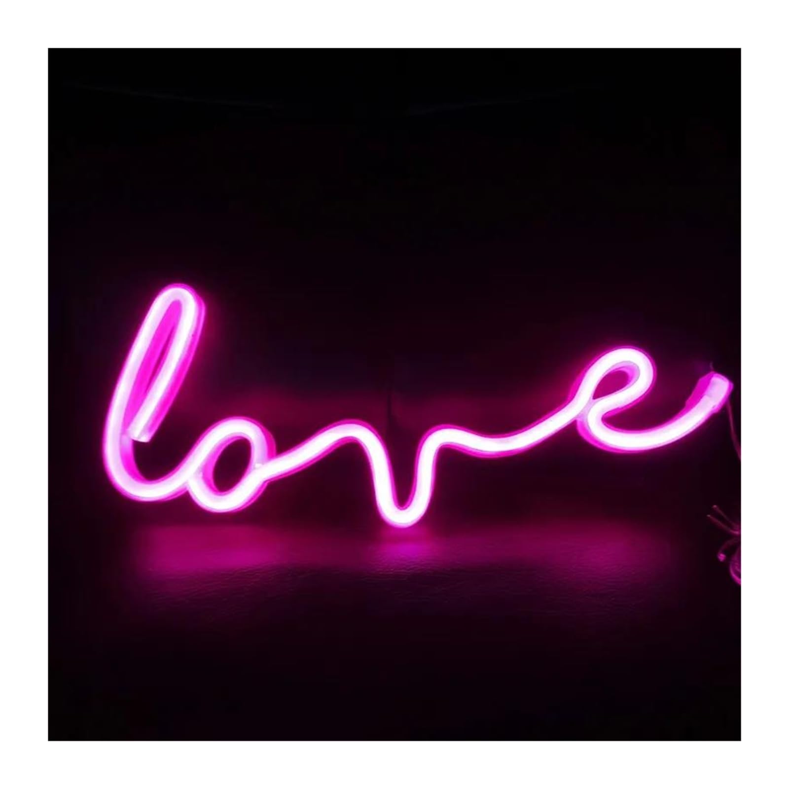 XENITE Luces Art Decoration Christmas Letrero De Neón Love Con Luz LED Y Alimentación USB Para Dormitorio, Boda, San Valentín, Fiesta, Cumpleaños, Decoración Navideña, 35cmx13cm