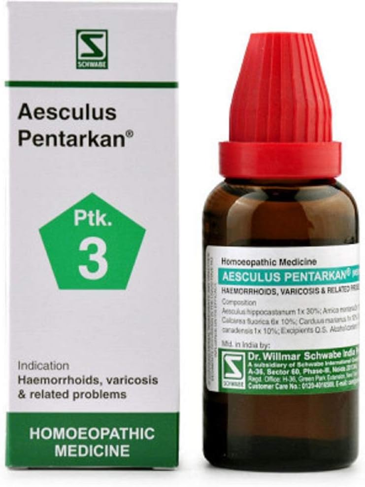 Schwabe India Homoeopathic Aesculus Pentarkan (30ml) Ptk. 3 - by shopworld2