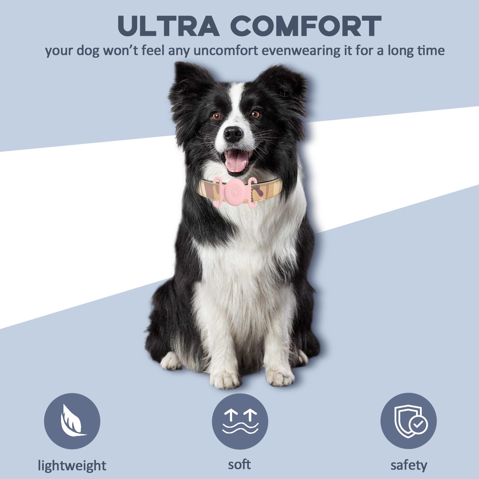 GPS Tracker for Dogs, Mini GPS Pet Tracker with Silicone Cover, IPX8 Waterproof GPS Tracker for Kids,No Monthly Fee,Work with Apple Find My(iOS Only),Dog Tracker Finder Tracker Pets-Pink-6 - image 6