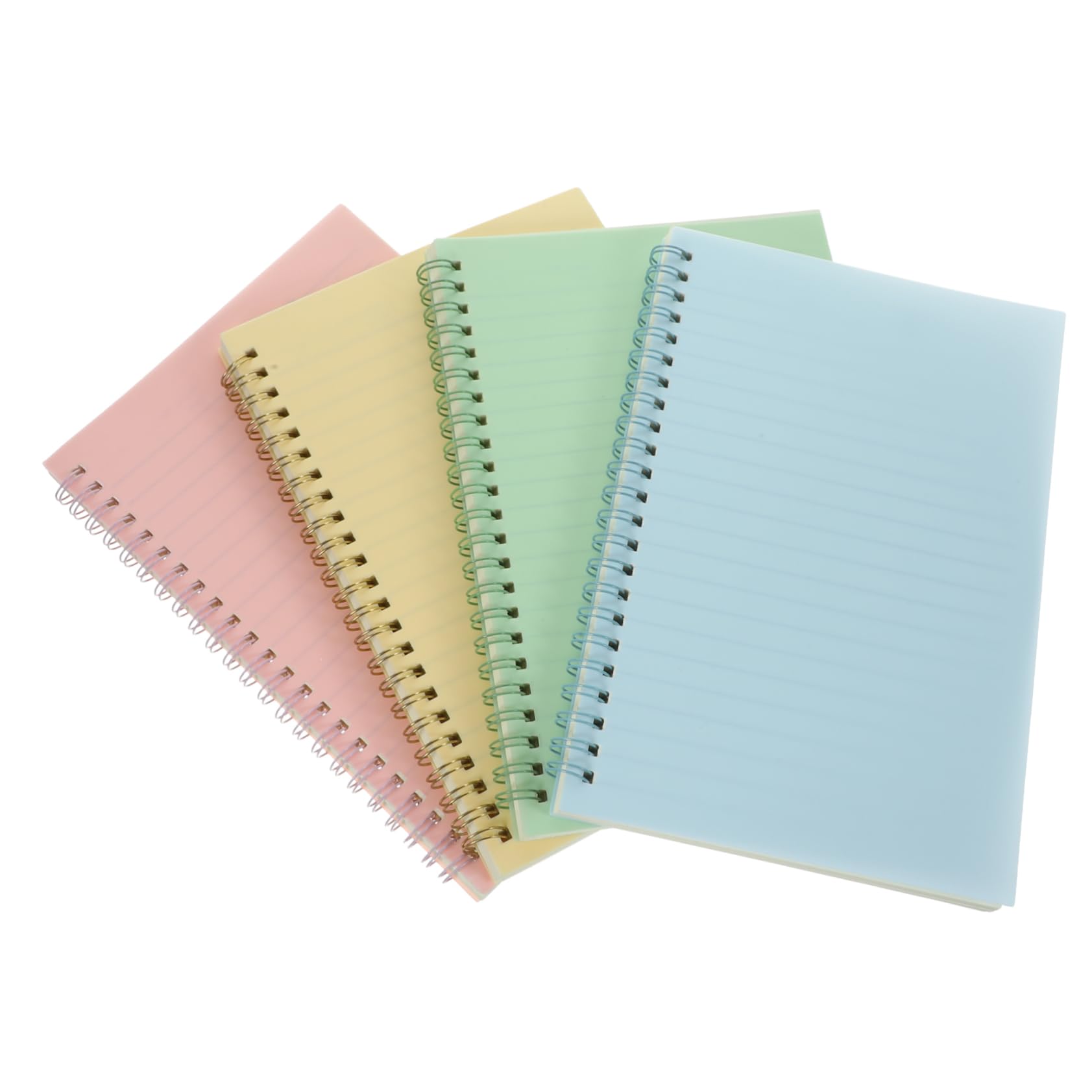 Operitacx 4 Stück-pack Vintage Spiralblock Notizbuch im Klassischen Minimalistischen Design aus Papier und Pp für Schulanfang Party und Persönliches Notieren