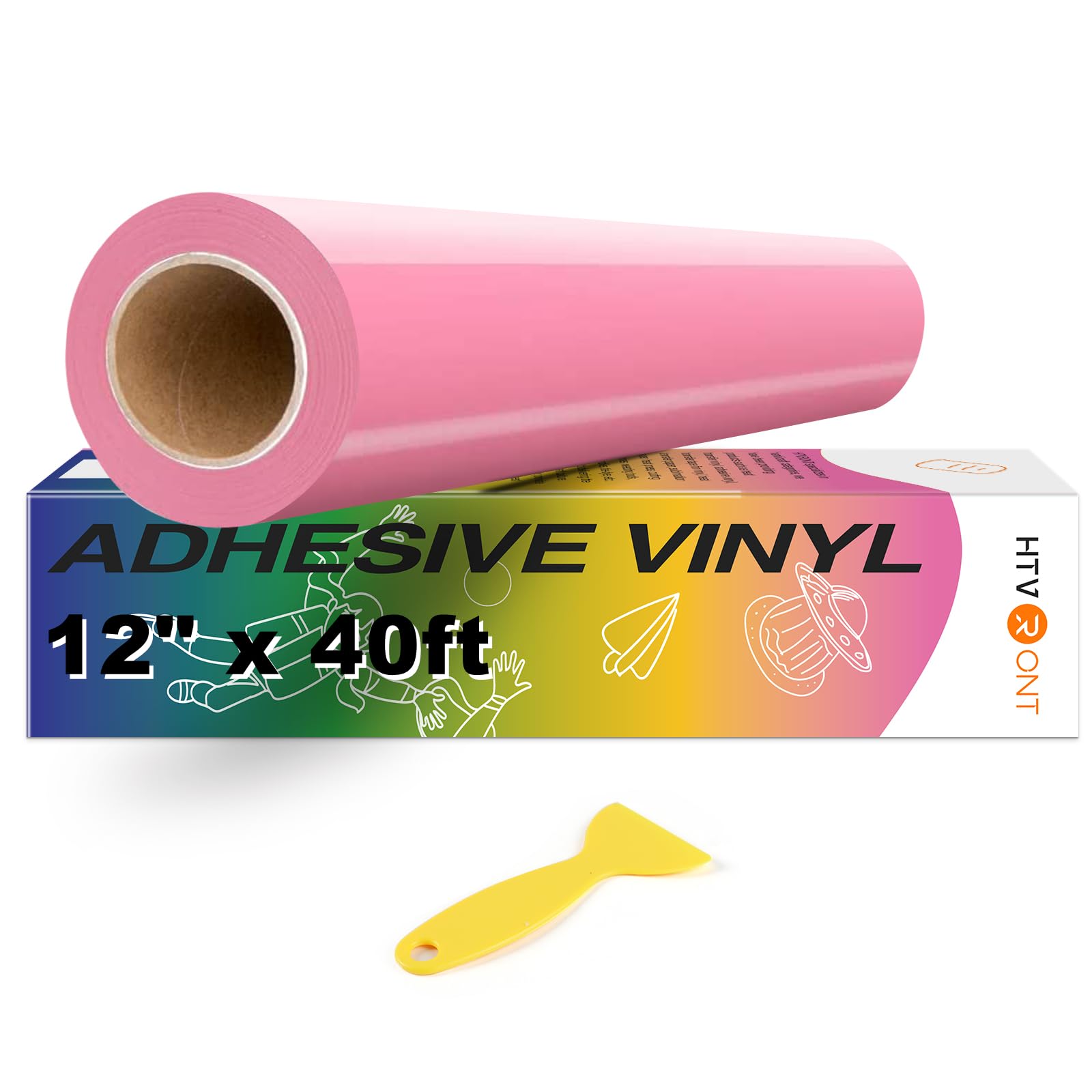 Vinyle rose permanent HTVRONT à forte adhérence et découpe précise pour loisirs créatifs