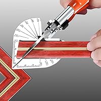 Vista 7 de Keadic Cortador de inglete multiángulo con llave y 5 cuchillas de repuesto mejoradas, tijeras de ángulo ajustable de 45 a 135 grados, herramientas