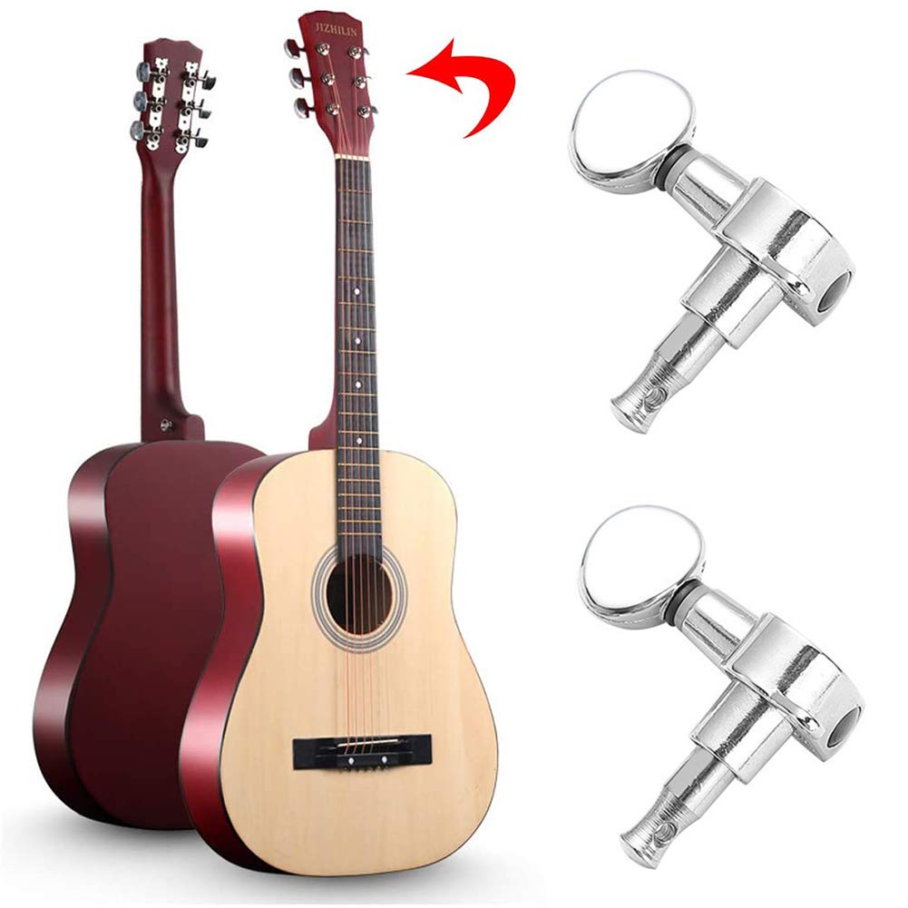 6 Chevilles De Guitare NATUCE 3L3R - Mécaniques Accordeurs Fermées Pour Guitare Acoustique/Électrique