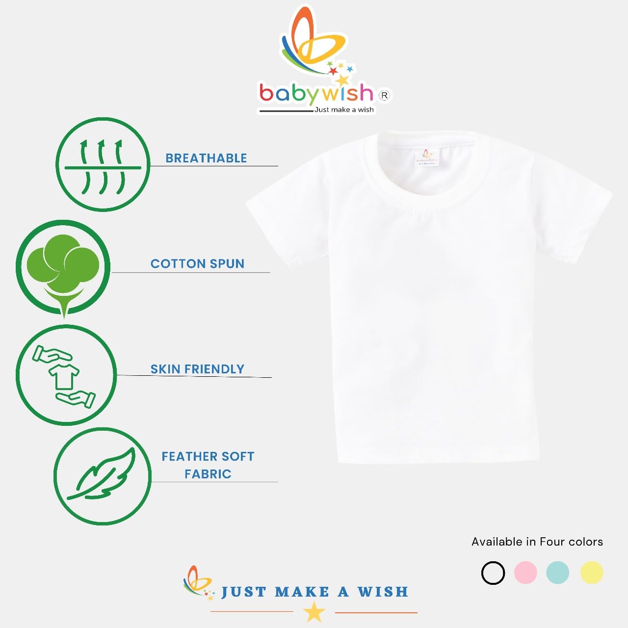 baby wish Birthday T-Shirt for Boys and Girls Dress My First Birthday Celebration Unisex Kids Dress for Birthday Celebration 1
