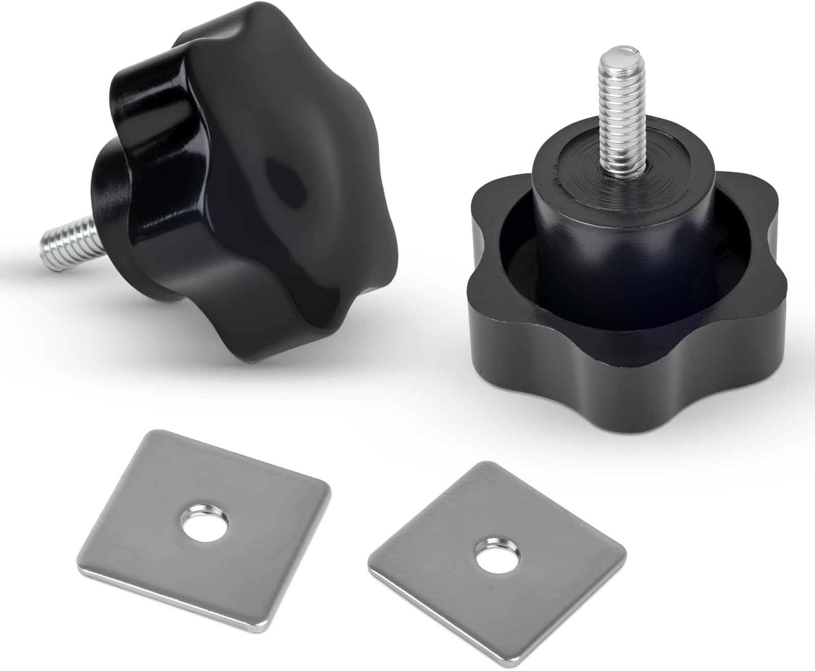 901022 RV Awning Brace Knob with 2 Pcs Square Washers, Compatible with Carefree Dometic A&E Cam per RV, Motorhome Awning Brace Parts 2 Pack
