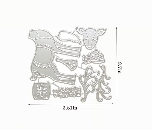 Miniatura 2 de Troqueles de metal de ciervo de Navidad para hacer tarjetas, plantillas cortadas para álbumes de recortes, álbum de fotos, papel decorativo,