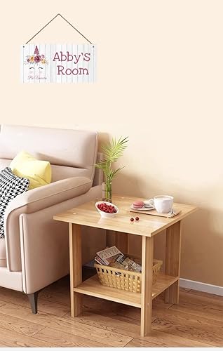 Miniatura 8 de Letreros personalizados con diseño de gato rosa y flores, letrero con nombre personalizado para habitación de niños y niñas, decoración de pared