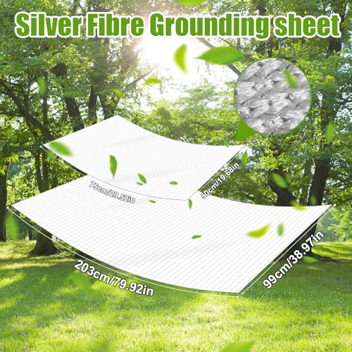 Drap de mise à la terre en coton bio et argent de qualité - 3