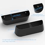 Wall Mounted Shoes Rack 6Pack with Sticky Hanging Strips, Plastic Shoes Holder Storage Organizer,Door Shoe Hangers (SM03-Black-6)