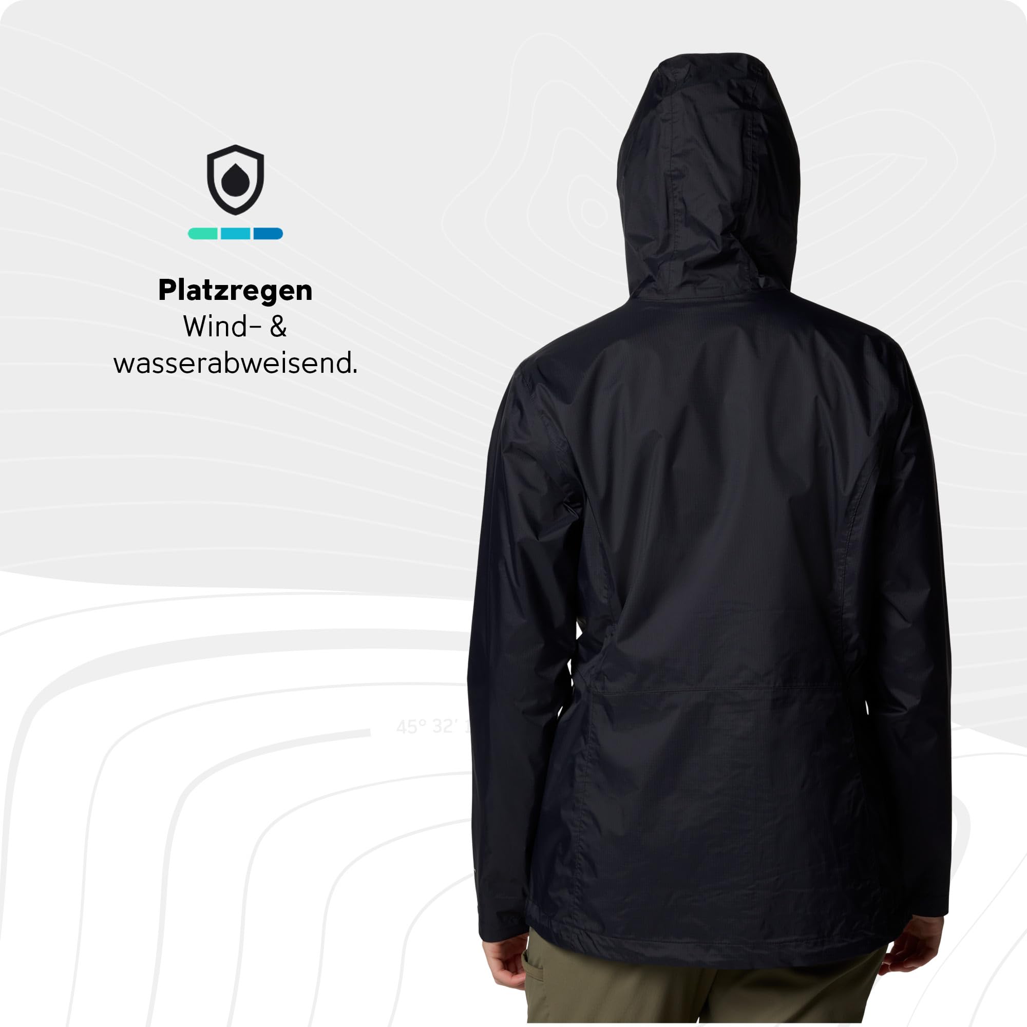 Columbia Pouring Adventure III Jacket, Wasserdichte Regenjacke für Damen