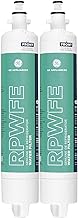GE RPWFE Replacement Refrigerator Water Filter - General Electric RPWFE Refrigerator Water Filter, White Green, Pack of 2...