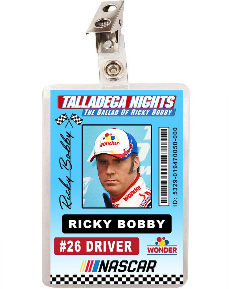Amazon.com : Talladega Nights Ricky Bobby Driver ID Badge Name Tag