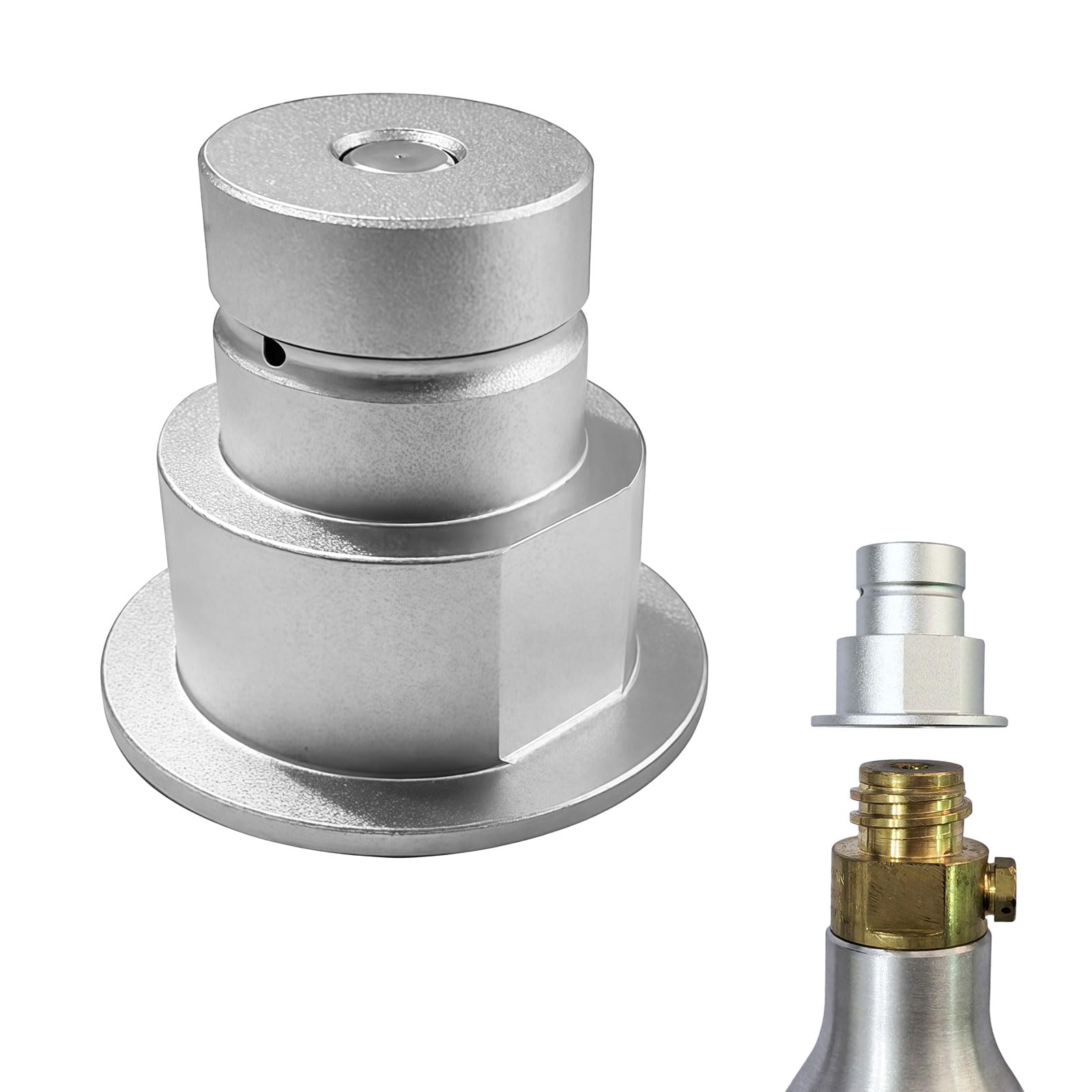 CO2-Adapter TR21-4 für Sodastream Flaschen – Schnellanschluss Zubehör für kompatible Sodastream Terra, Art und ausgewählte Duo Modelle – Aluminium Adapter für Wassersprudler