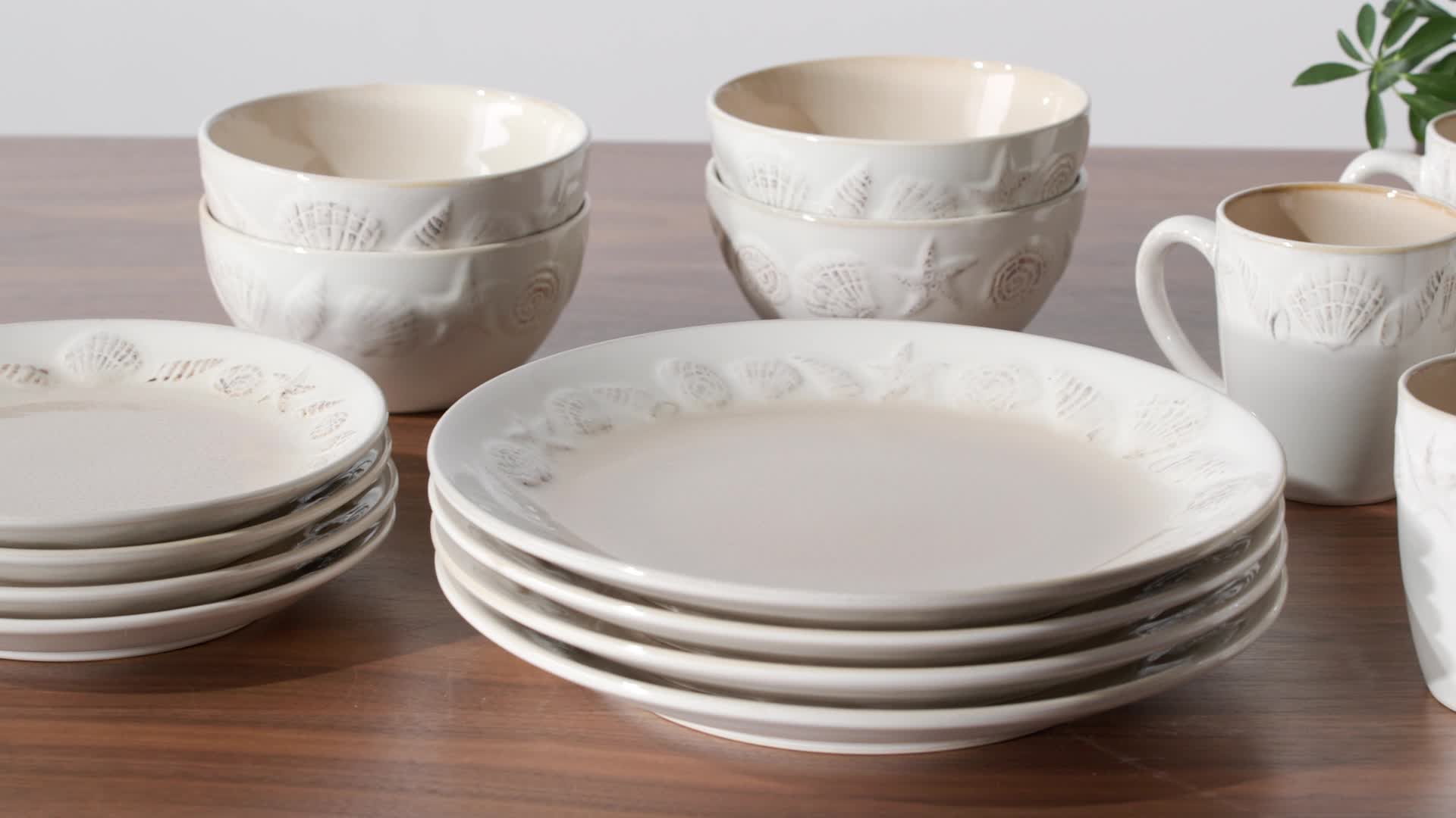 Amazon.com: Pfaltzgraff Panama 16-Piece Dinnerware Set, Beige