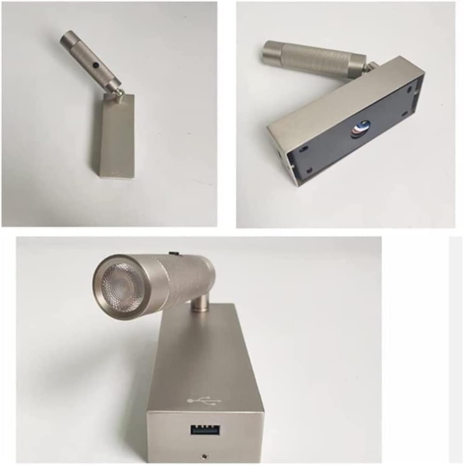 Lampa ścienna LED kinkiet regulowana lampka nocna lampka do czytania z portem ładowania USB i do sypialni salonu dekoracja wnętrz światło przewodowe