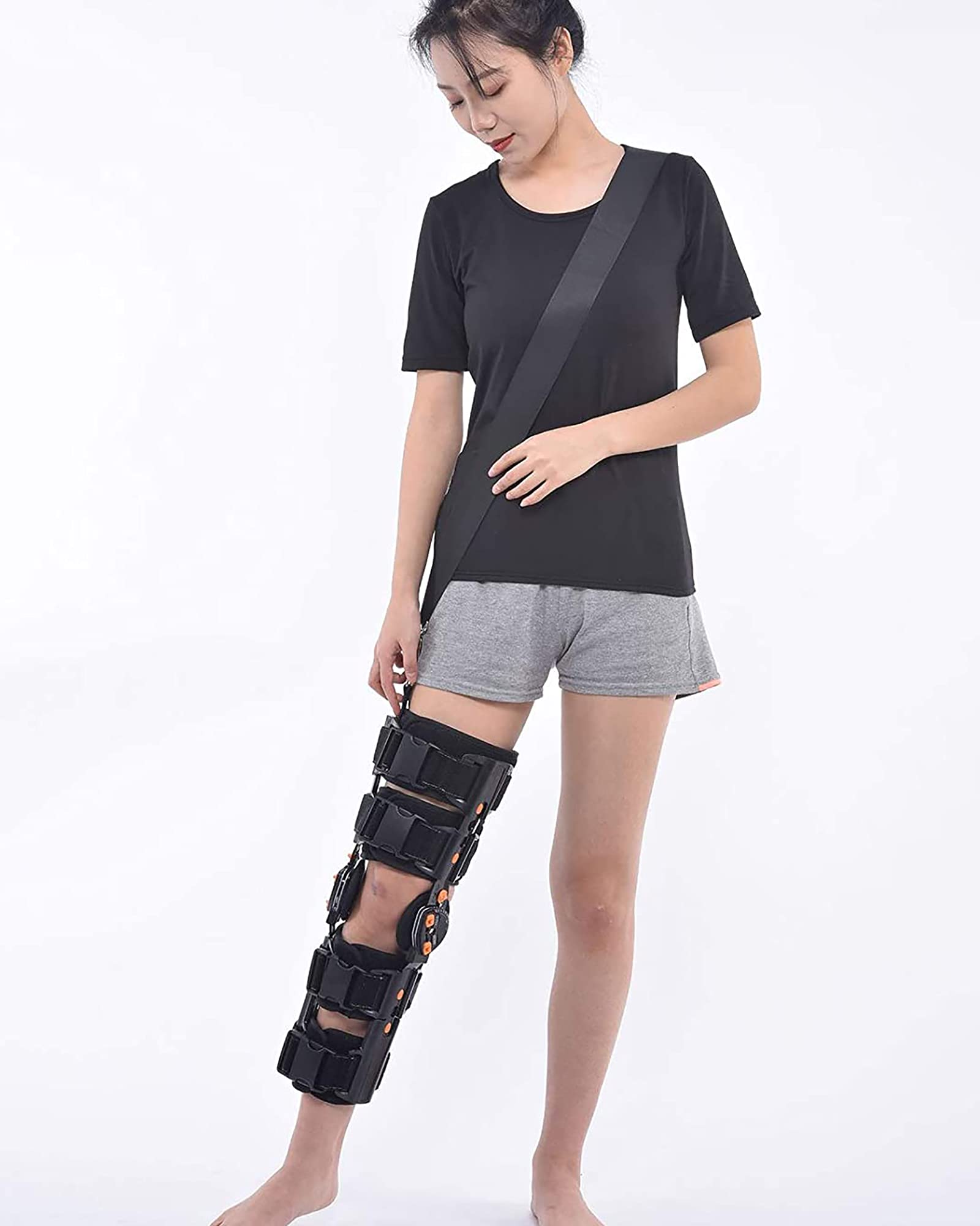 Supporto di Fissaggio Articolare Regolabile, Ortesi A 12 Fori, Tutore Fisso Mobile per Allenamento delle Gambe, Ginocchiere per Riabilitazione del Menisco.