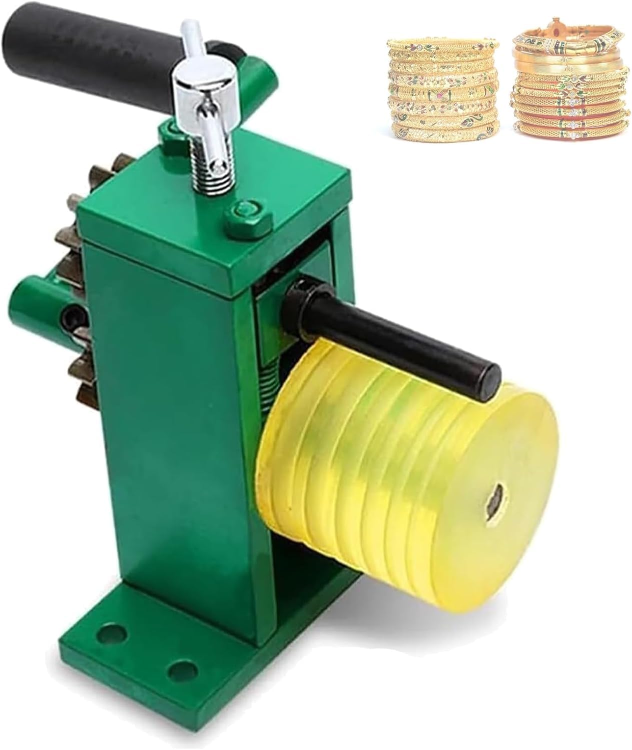 XNZJHPP Adjustable Manual Rolling Mill for Jewelry Making - Hand Cranked Metal Forming Tool with Thick Handle, Perfects for Crafting and Shaping Precious Metals