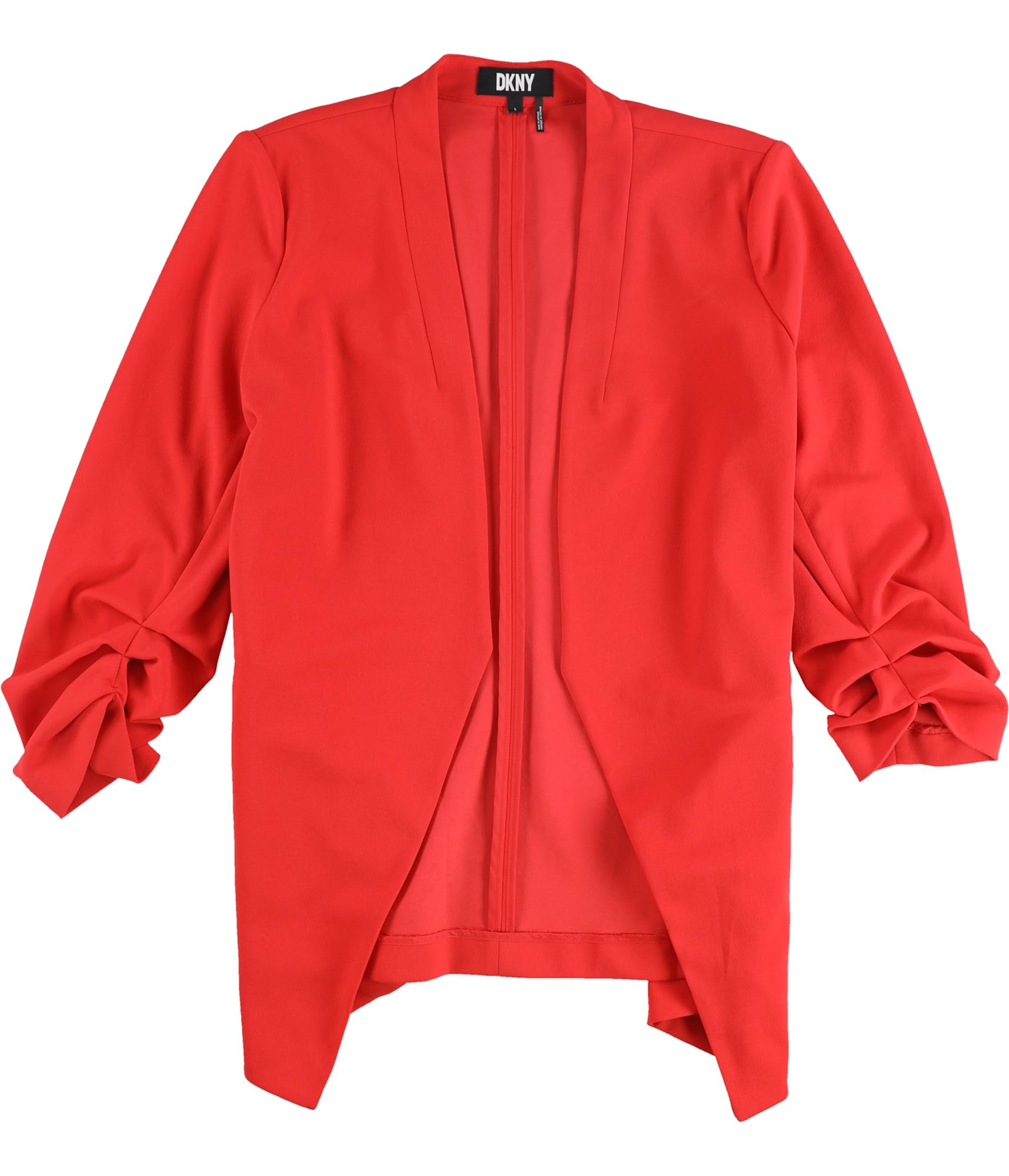 DKNY Womens Open Front Blazer Jacket Red Medium