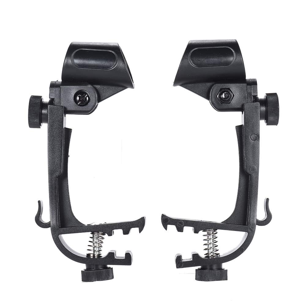 WildCard India 2pcs Clamp Clip On Drum Rim Microphone Mic Mount Holder Adjustable Shockproof-picture-13