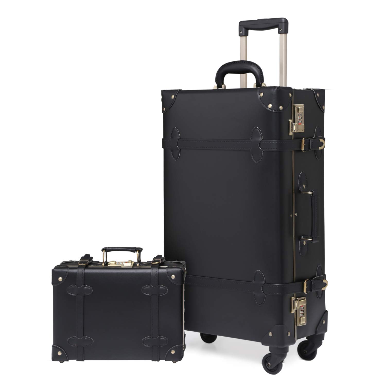 Buy Luggage Set on Wheels Vintage Cute Travel Retro Carry Ons with Pas