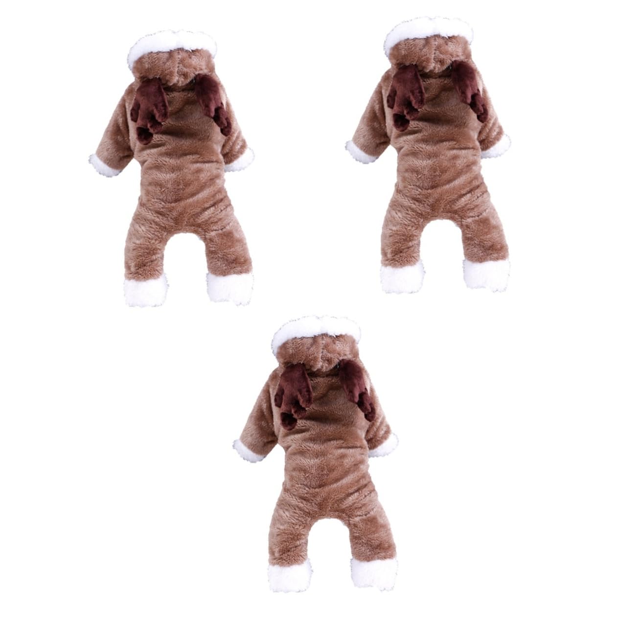 BESPORTBLE 3 Pz vestiti invernali per animali domestici cappotto cane piccolo cappottino cane piccolo abito felpe invernali felpe per cani panno per cani giacca con cappello