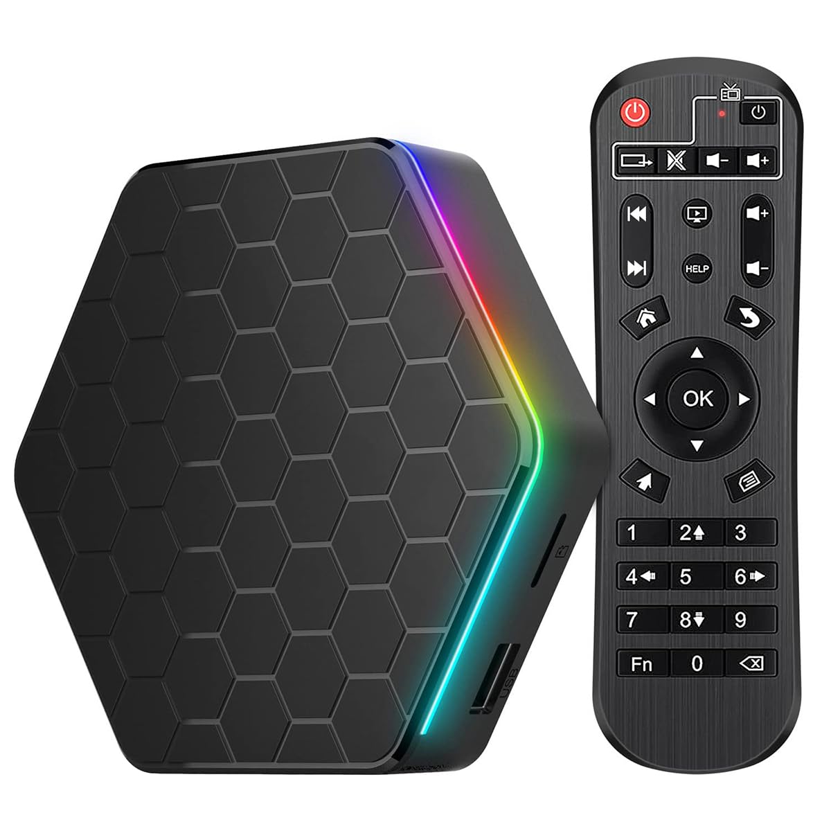 Android Box 12.0 2024 : Smart TV Box 4 Go de RAM, 64 Go de ROM, 4K/6K, Wi-FI 6, Puce Allwinner H618 Quad-Core, Dual-WiFi, Bluetooth 5.0, 3D HDR, Ethernet.