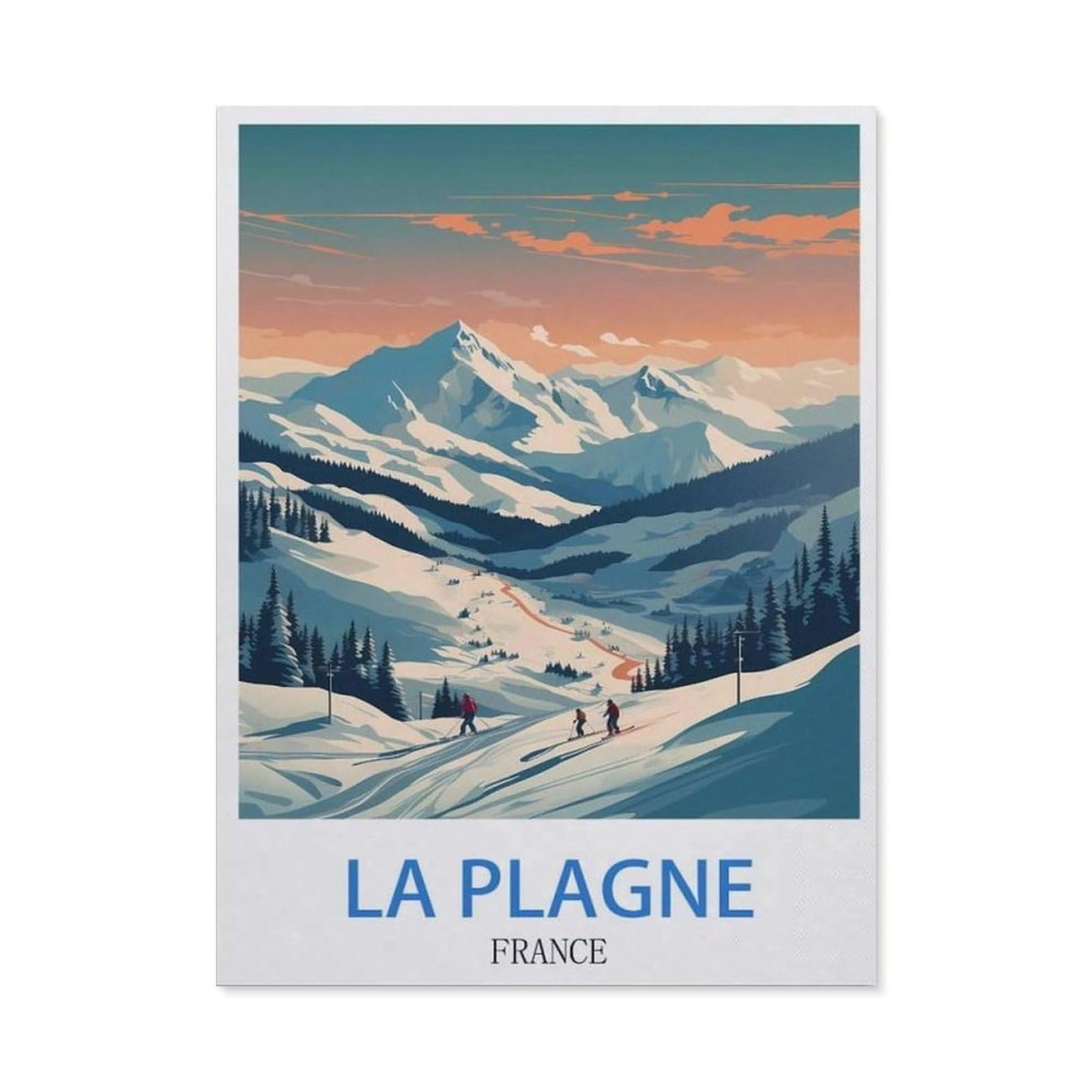 BEAYODKP Full Diamond 5D DIY Diamond Painting，La Plagne France（40x50cm）
