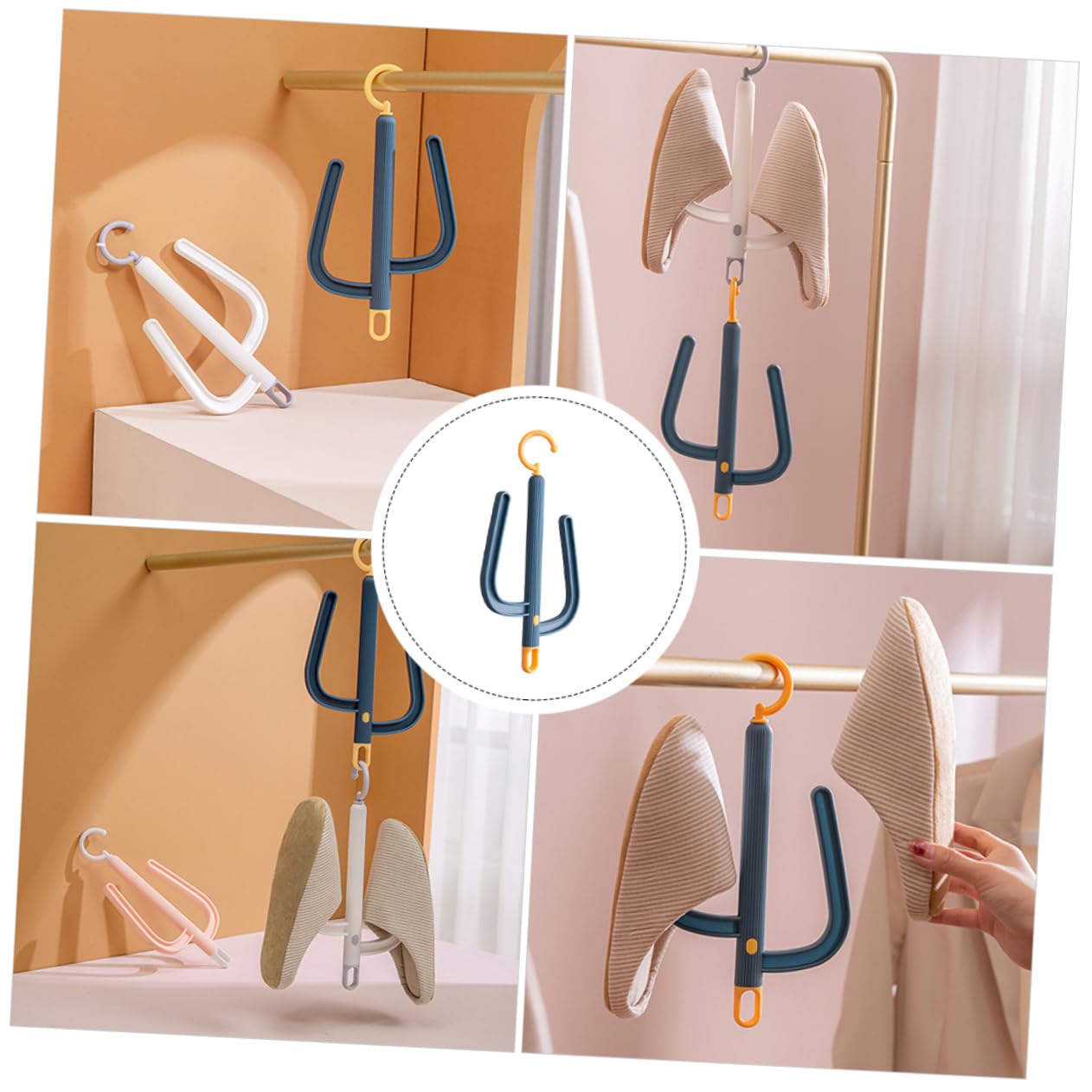 Ciieeo 2pcs Shoes Drying Rack Simple Hanging Drying Hanger Slipper Holder Abs Plastic Space-Saving for Bedroom