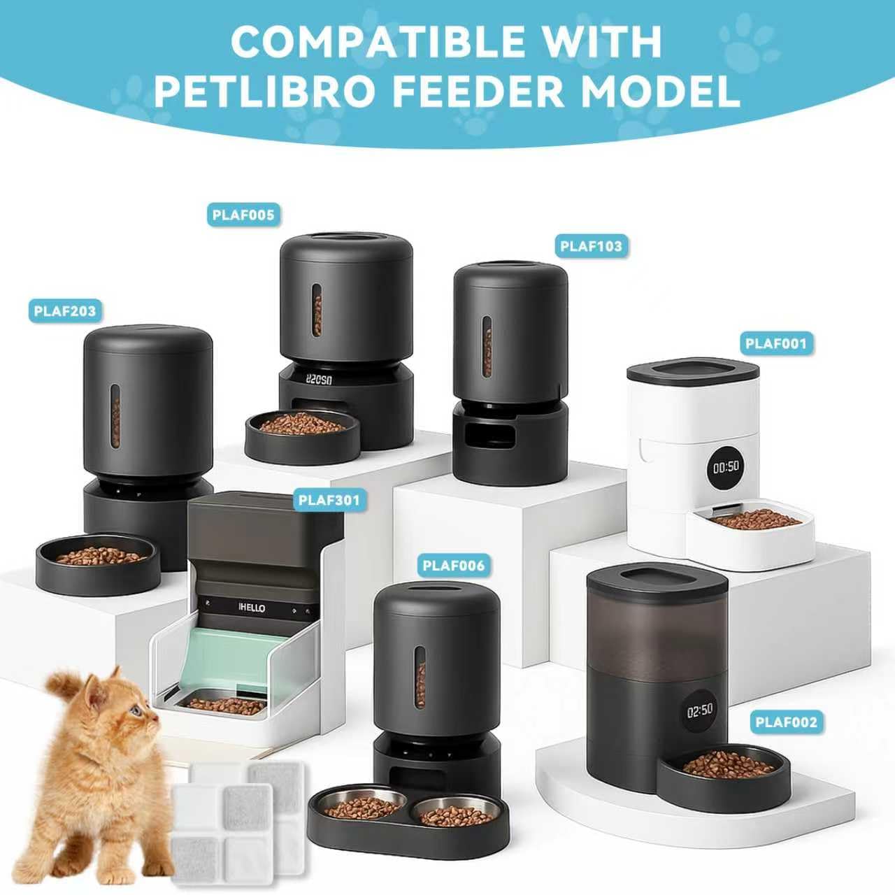 16 Pack Pet Food Desiccant Bags for Petlibro Automatic Cat Dog Feeders, Keep Pet Food Dry and Fresh, Compatible with Petlibro Models PLAF001, PLAF002, PLAF101, PLAF005, PLAF006, PLAF103, PLAF203 - 3