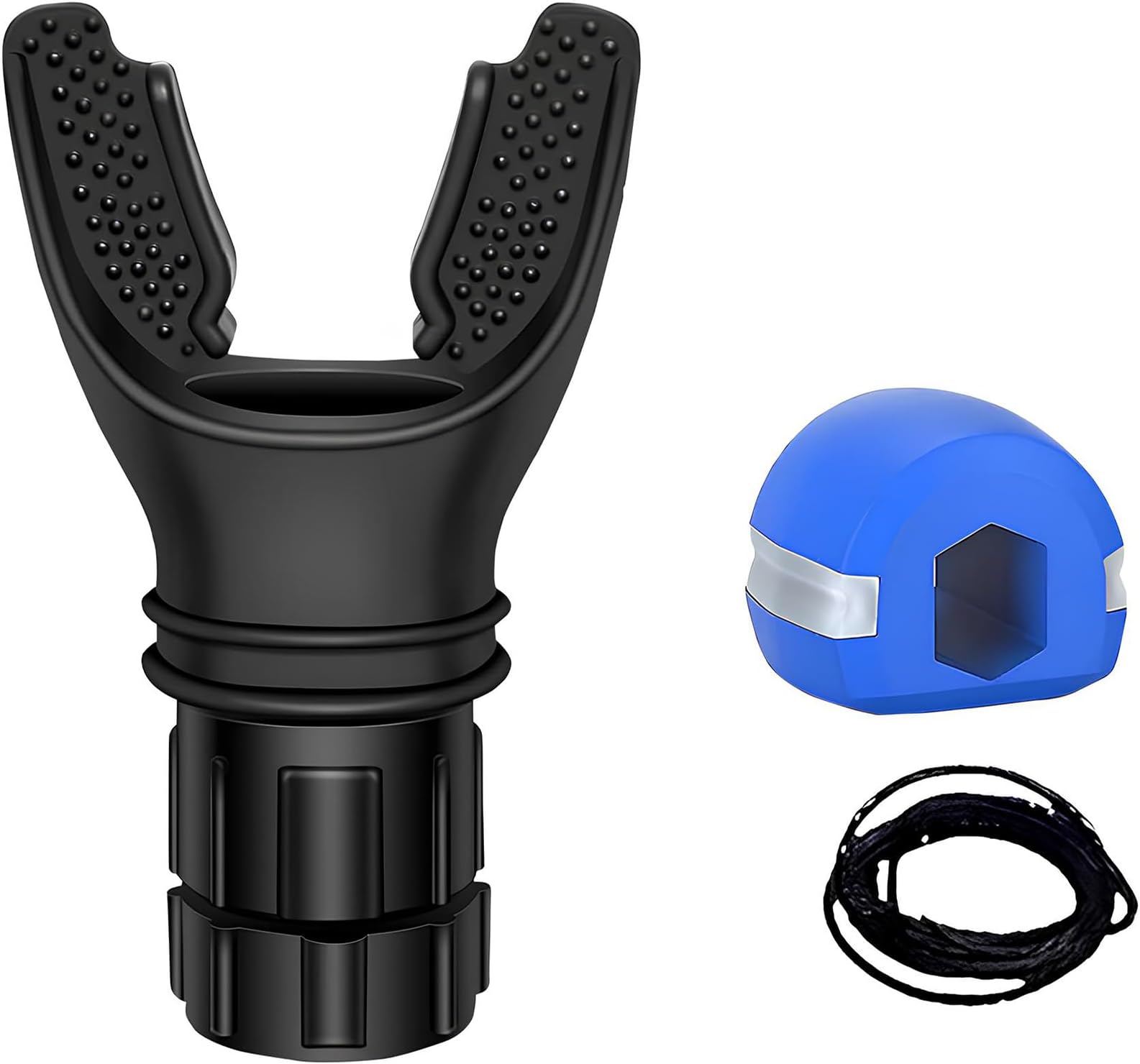 Breathing Trainer with Jaw Trainer, Lung Capacity Exercise Device and Lung Exerciser for Respiratory Muscle Exercise and Increased Sports Breathing Fitness| Lungs Exercise Equipment | Men and Women | Black