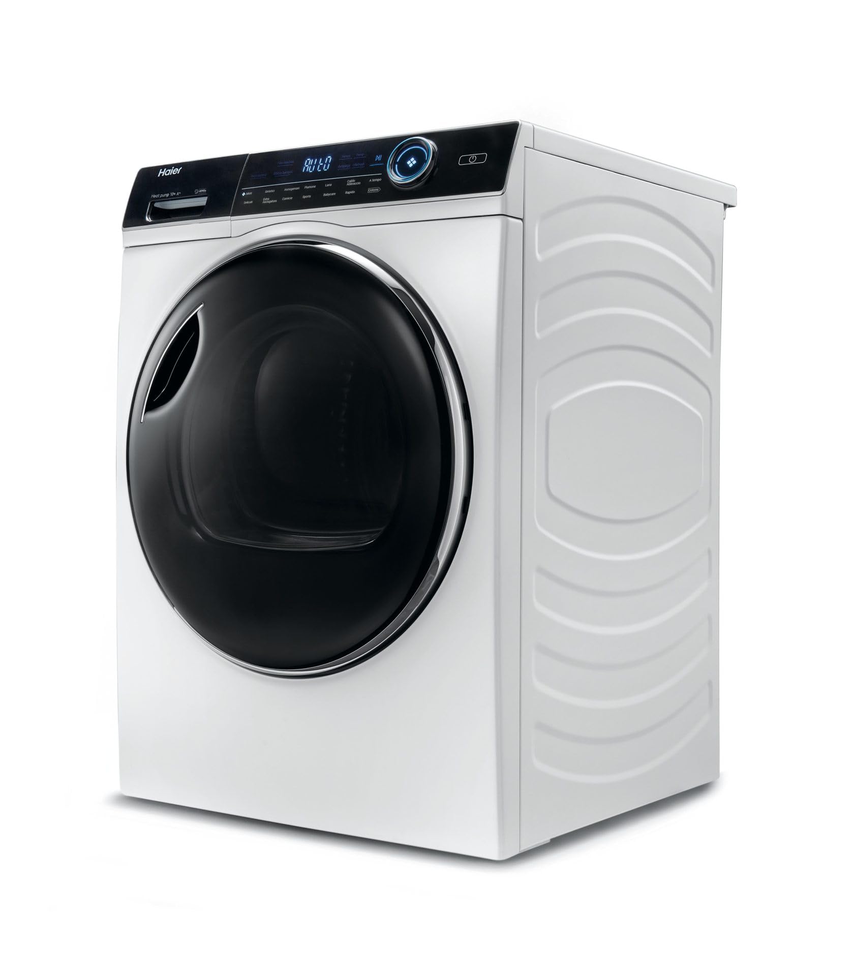Haier, I-Pro Serie 7, HD100-A2979N-IT, Asciugatrice, 10 KG, Classe A ++, 66 dB, Vapore, 14 programmi, Bianco, AxLxP 84,5x59,5x67,5 cm
