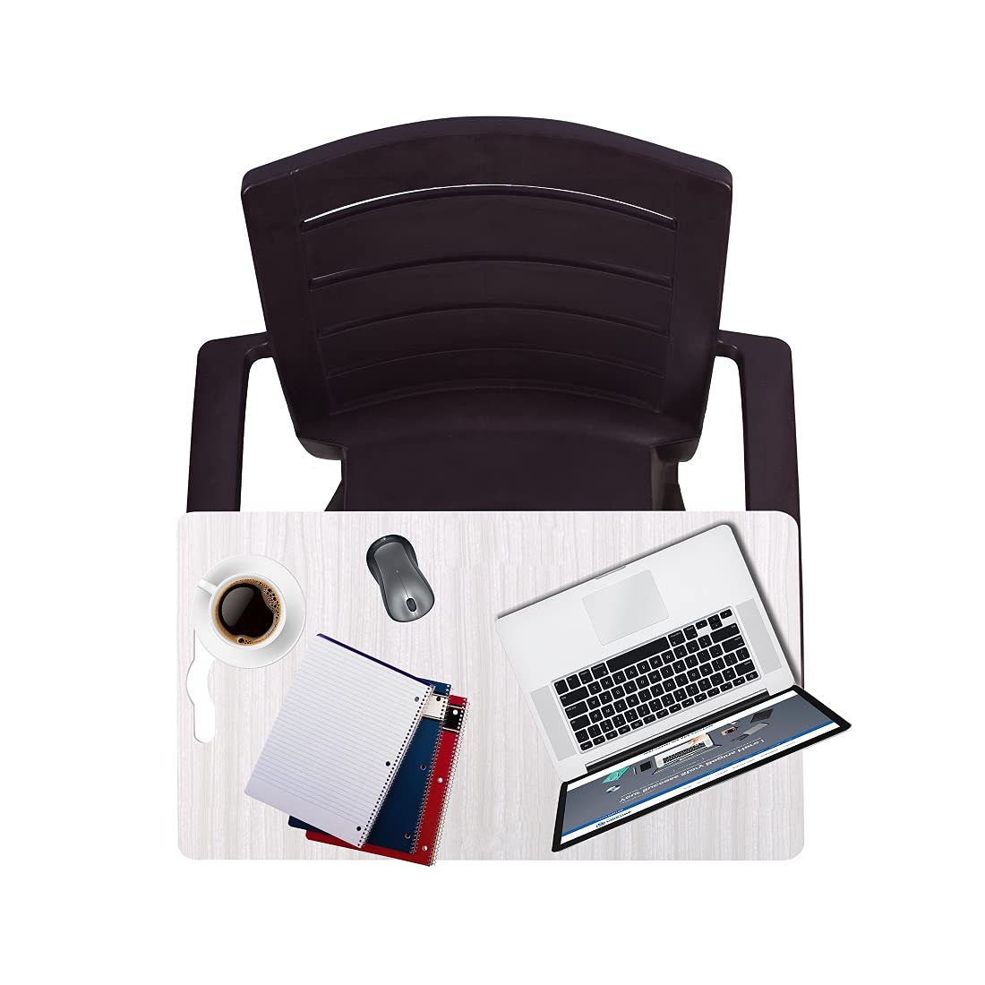 Natvar creation Wooden Study PAD and Multipurpose USE (Use on Chair) (White) 3