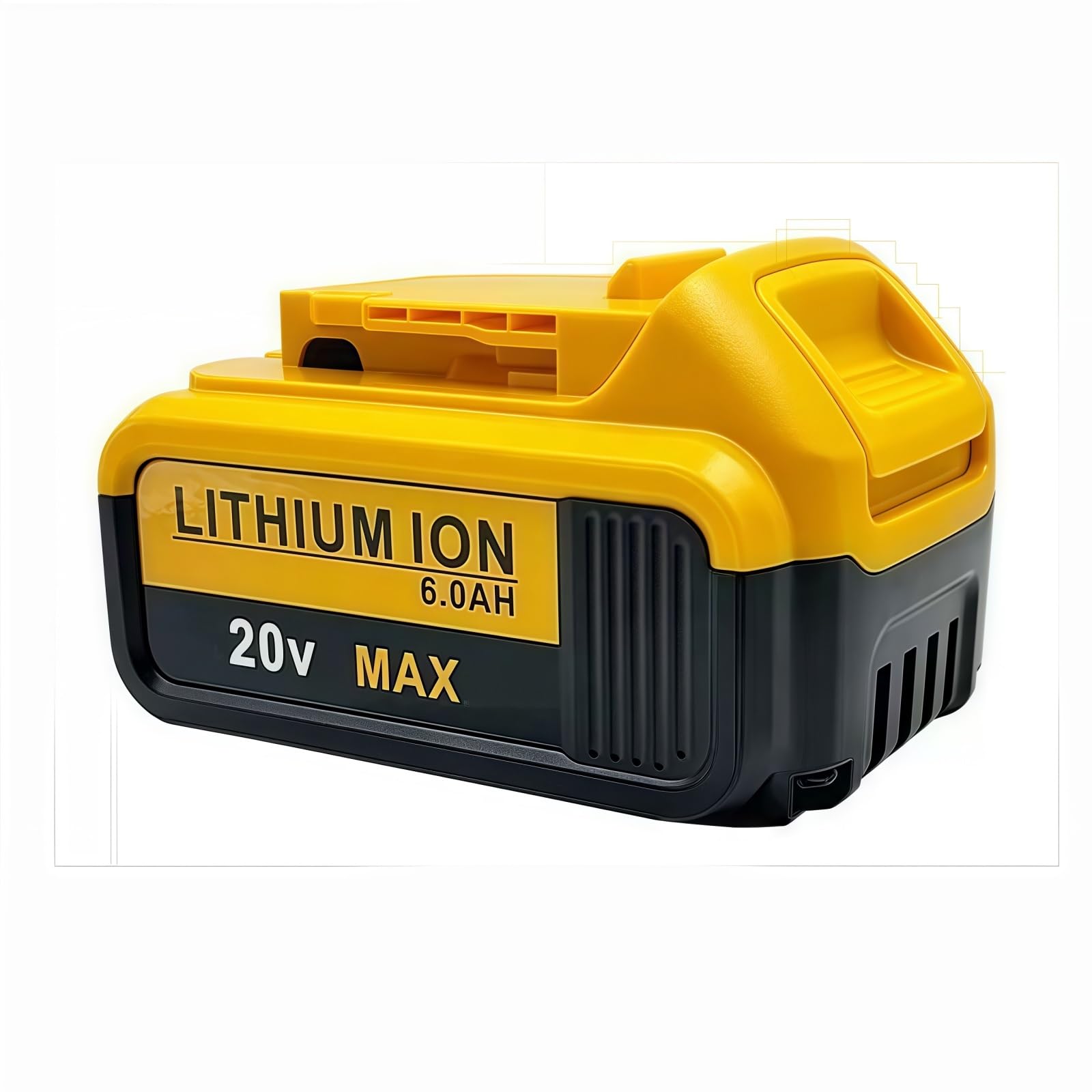 Kosiarka elektryczna z wiertarką. Akumulator litowy o dużej mocy 6000 mAh DCB203 20 V. Kompatybilny z Dewalt. DCB206 DCB204.(6000mAh)