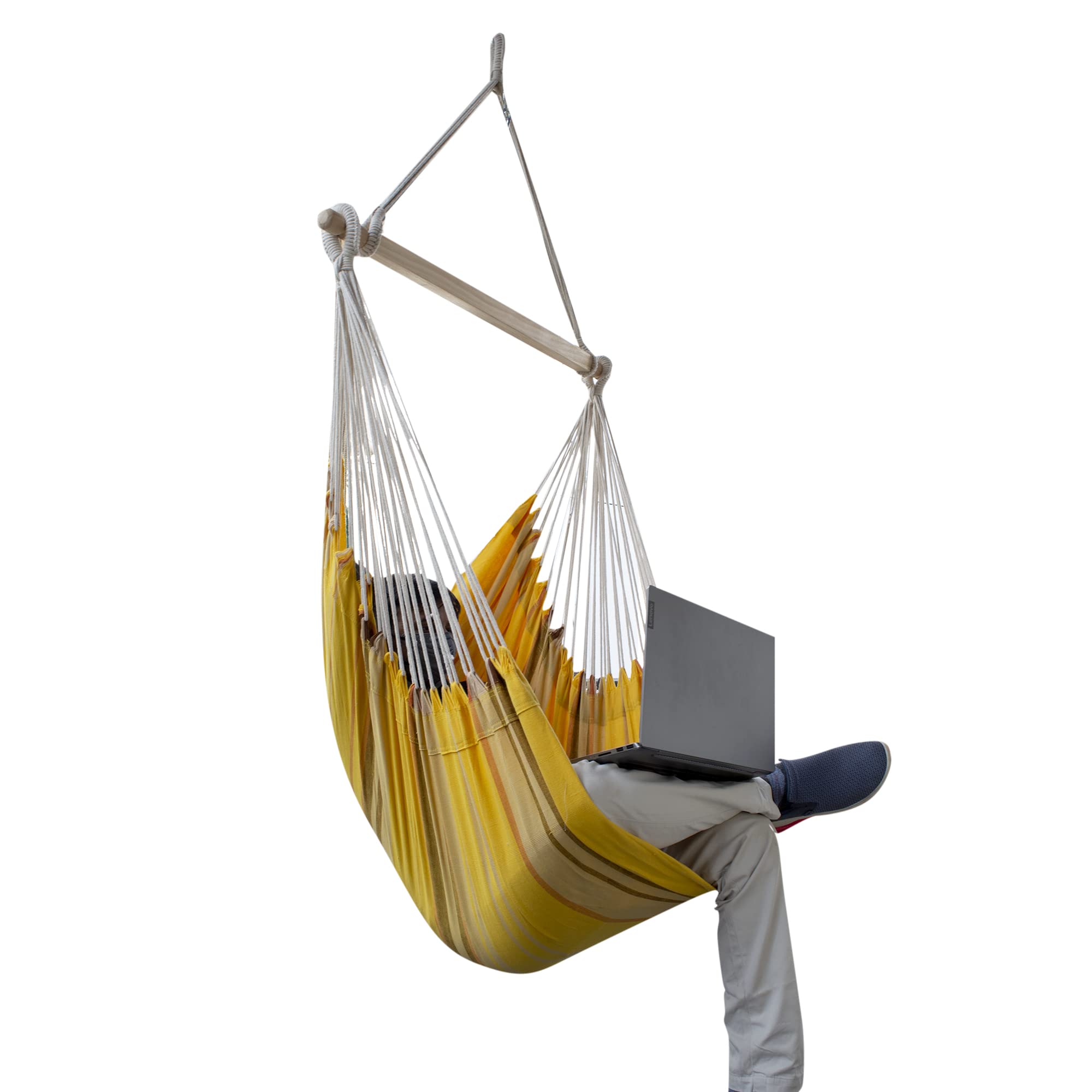 BLISS HOME Kawaii Swing Multistripe, Soft Vibrant Brazilian Fabric, for Adults/Kids,Indoor/Outdoor,Bedroom/Kidsroom/Patio/Balcony/Office.Free Hanging Accessory. 120Kgs Capacity, Jhula Made-in-India-image-8