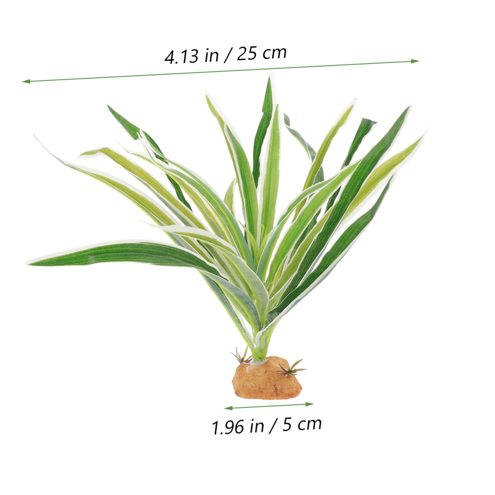 Angoily 4piezas Planta Artificial para Terrario De Reptiles Decoración De Acuario Verde Simulación De Planta para Habitat De Tortugas y Lagartos para Decorar Terrarios y Criaderos De