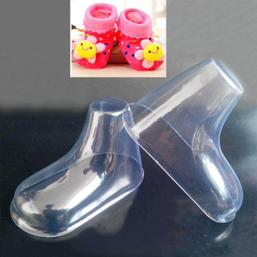 20 Pcs Modelo De Pie De Plástico Moldes De Calcetines Botines De Bebé Moldes De Zapatos De Bebé Exhibición De Envasado