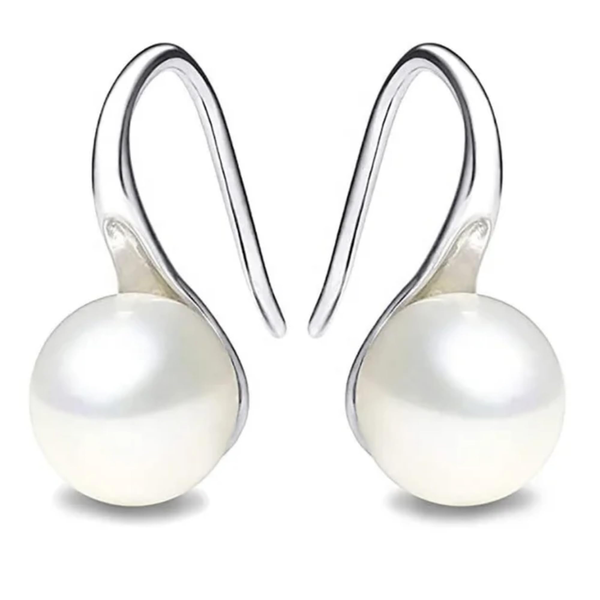 AGUACATESTEEL Pendientes Mujer Plata de ley 925 Diseño Corazón perla Circonita Aretes Elegantes Regalo Mujeres y Niñas Aretes de mujer Pendientes Niña Pequeños -Pendientes de Plata Mujeres