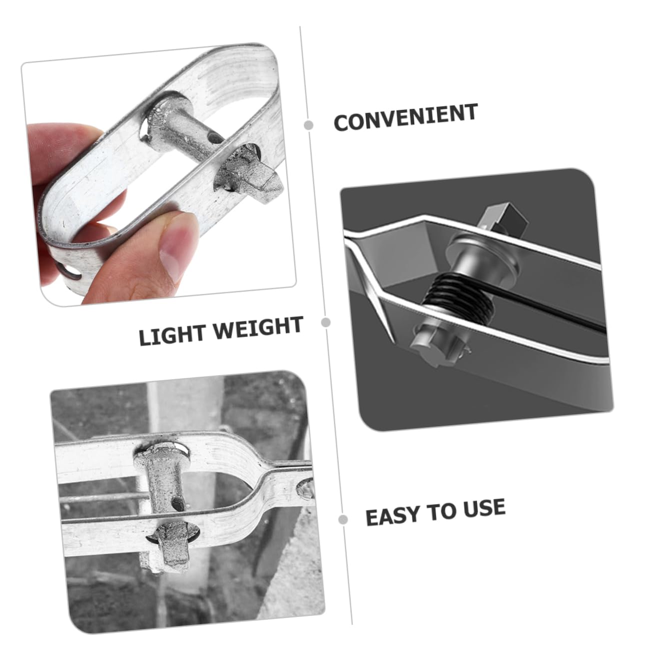 Gogogmee 6pcs Small Wire Tensioner Steel Cable Rope Clamp for Garden Heavy Duty Metal Wire Tensioner