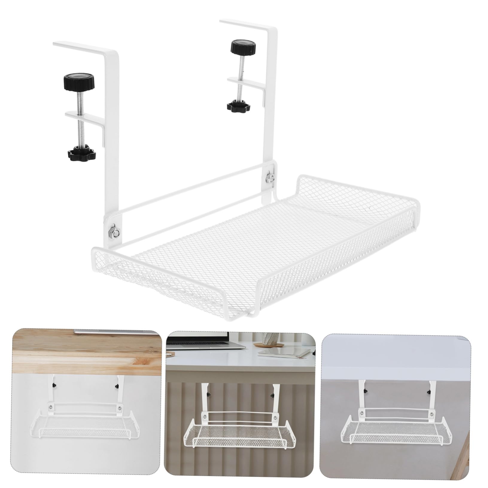 Organisateur de Câbles sous Bureau Maille Support de Gestion pour Fils et Multiprises Compact et Facile à Installer pour Bureau Domestique
