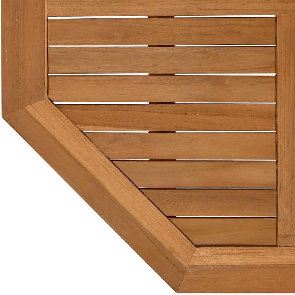 YAFF 35.4 Inch Octagonal Solid Teak Wood Table Top with Parasol Hole Durable Water-Based Oiled Finish for Outdoor Patio & Indoor Dining Weather-Resistant Garden and Balcony Centerpiece