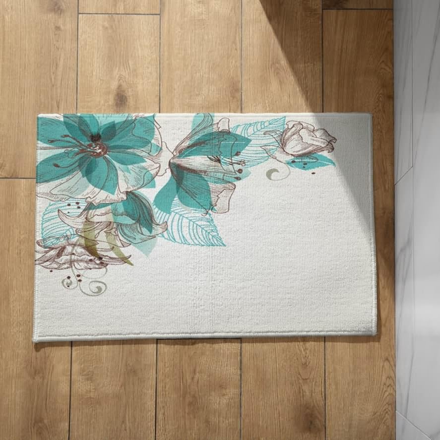 Tapis de sol d'entrée accueillant et grand paillasson fleuri pour un extérieur propre au quotidien