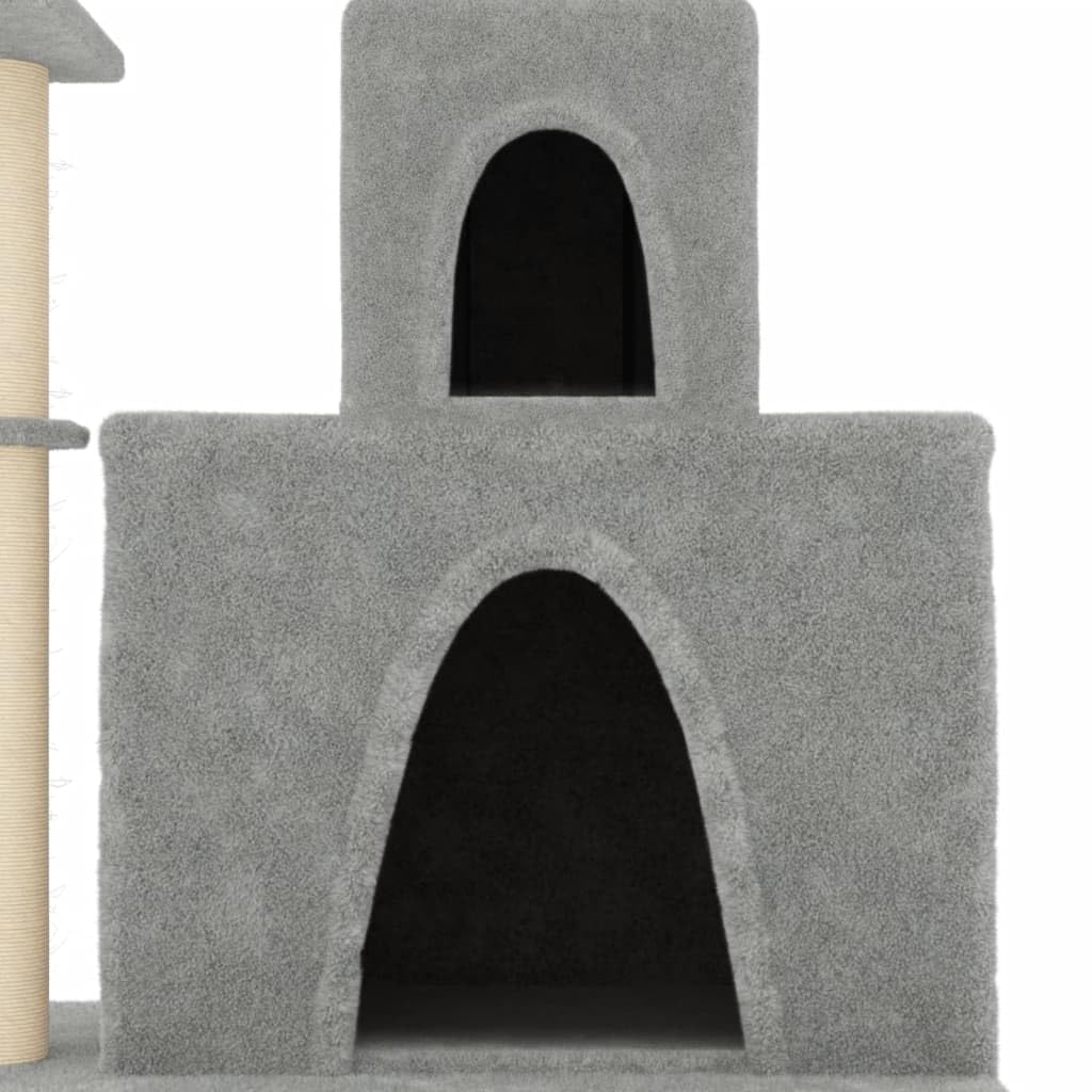 Rascador para Gatos con Postes de sisal Gris Claro 83 cm, CIADAZ Rascador Gato, Arbol Rascador para Gatos, Gatos Accesorios, Torre Gatos, Arranhador para Gatos, Casa para Gatos