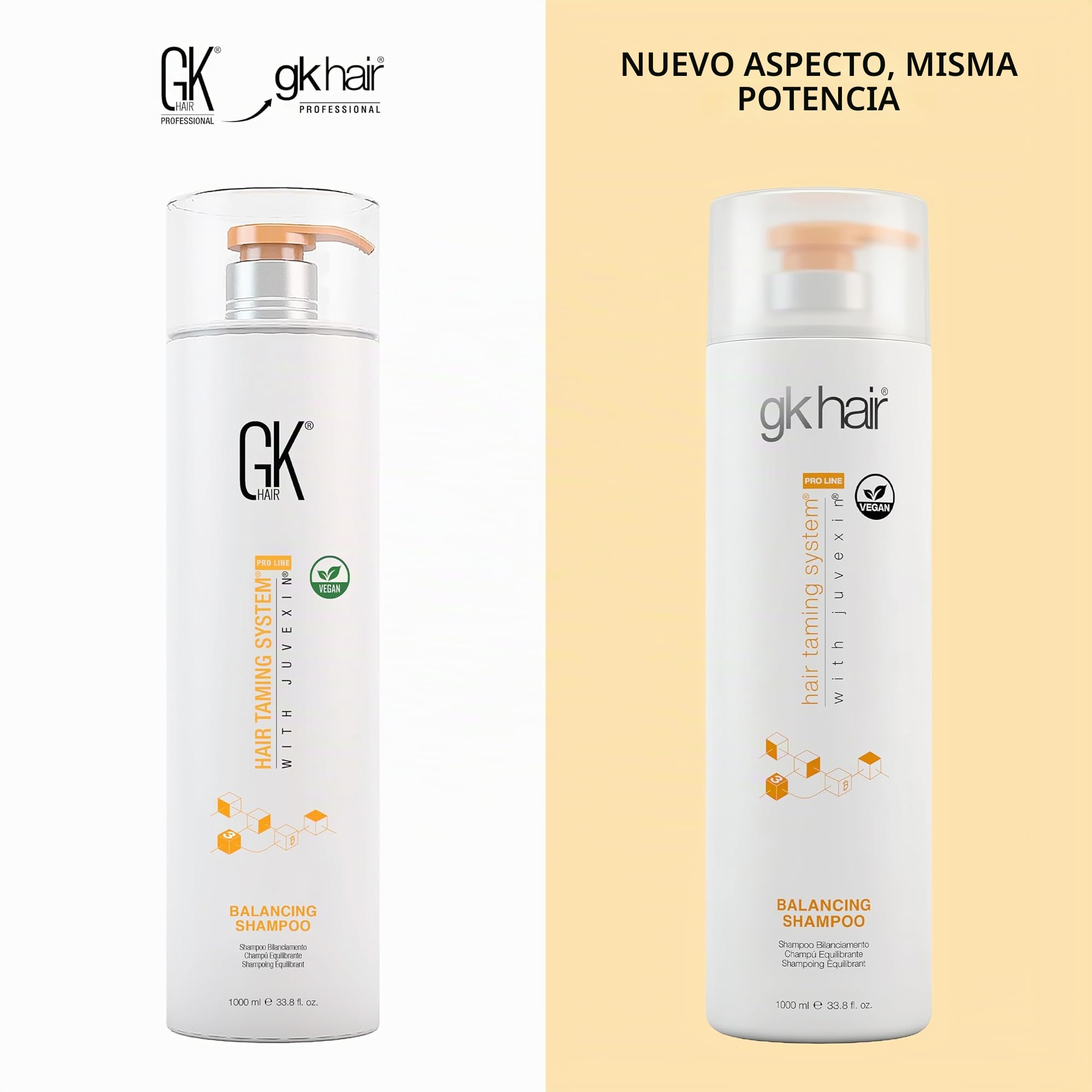 GK HAIR Global Keratin Balancing Shampoo (1000ml 33.8 Fl Oz) Para cabello graso y tratado con color, limpia en profundidad, restaura el pH para cabello sobreprocesado y estresado por el medio ambiente