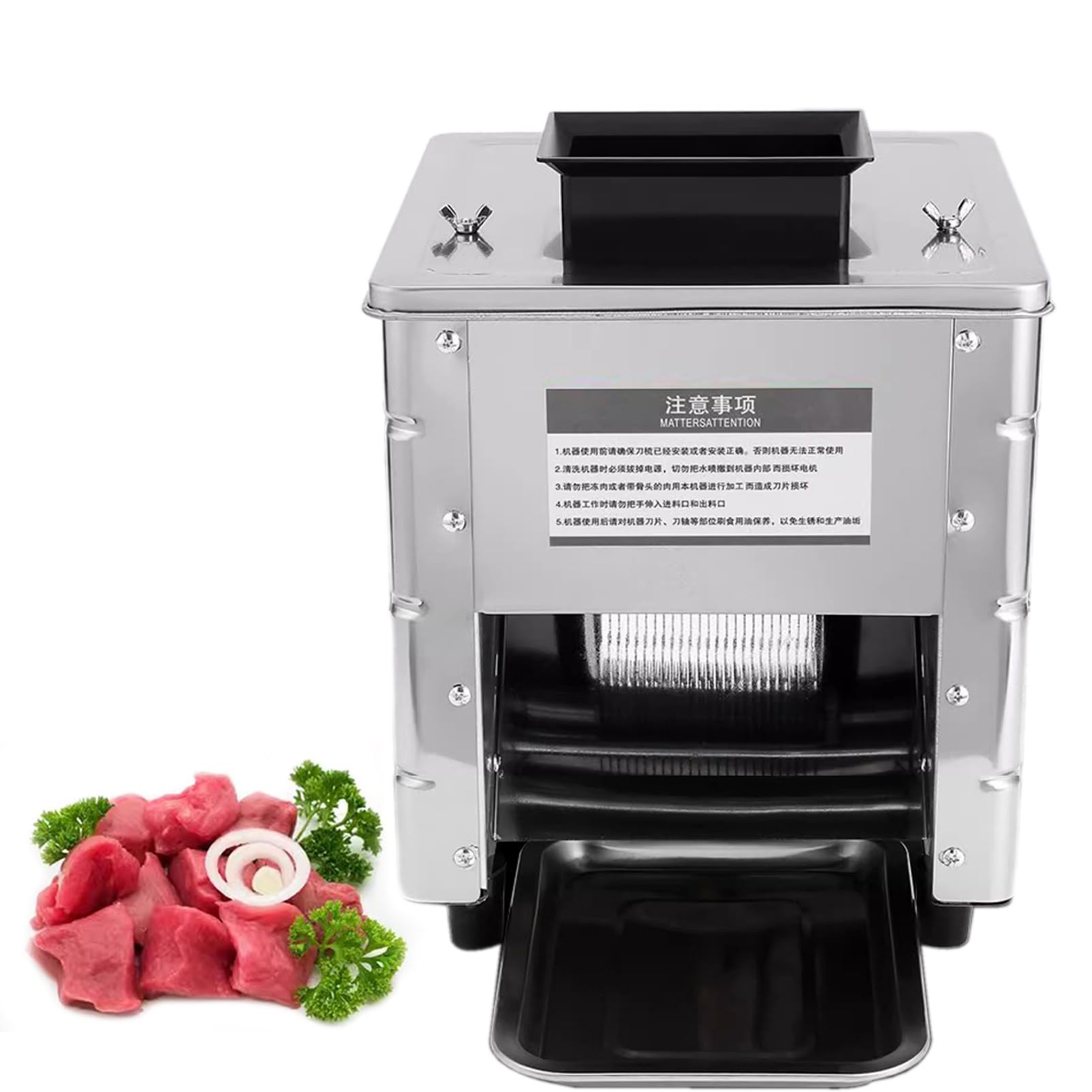 ASerZenith Meat Slicer - Easy To Clean Design For Professional Kitchens And Home Use, Ideal For Pork And Beef,7Mm