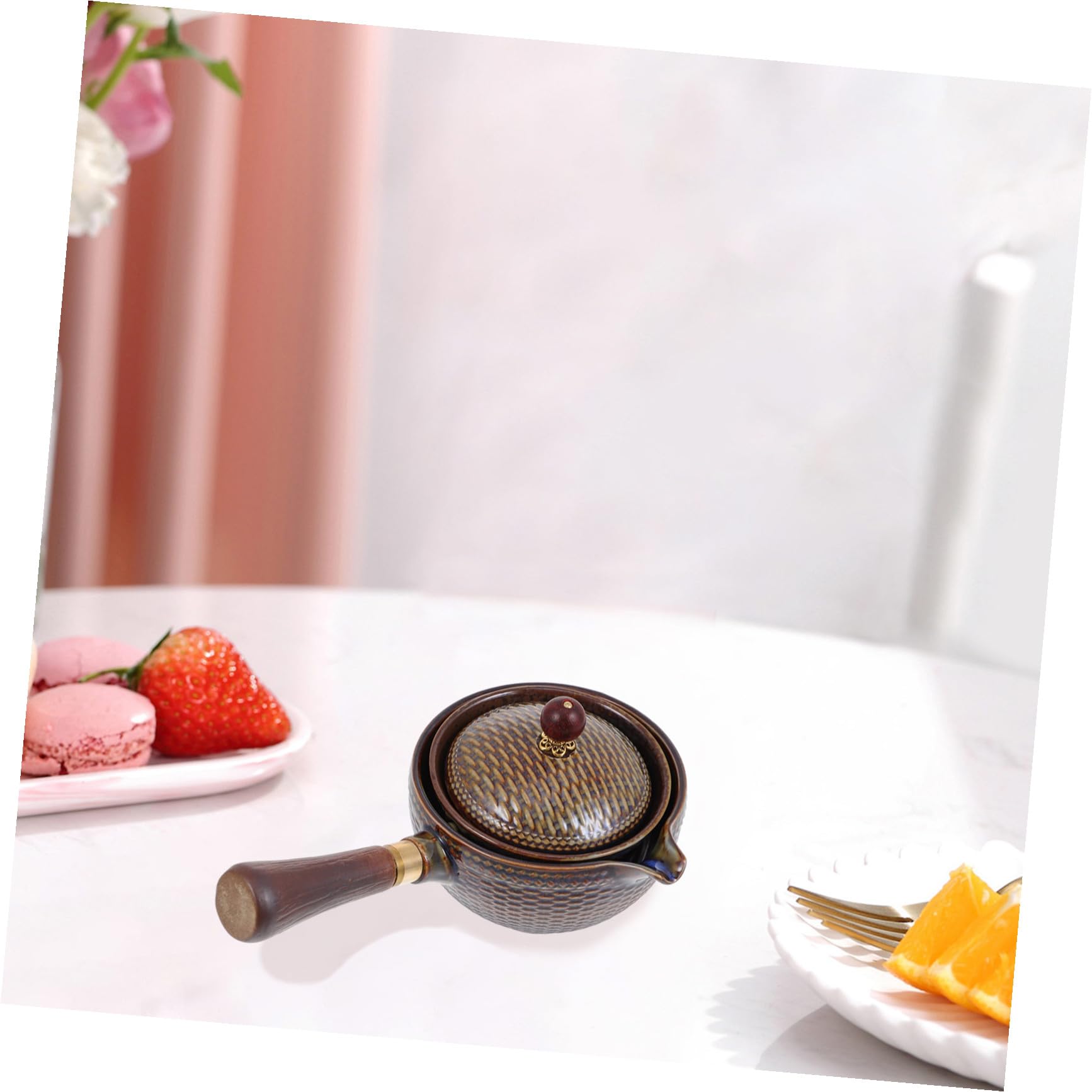 Cabilock Tetera de con Filtro para Infusión de Té Diseño Portátil y Elegante para Reuniones Familiares y Filtrado de Sueltas