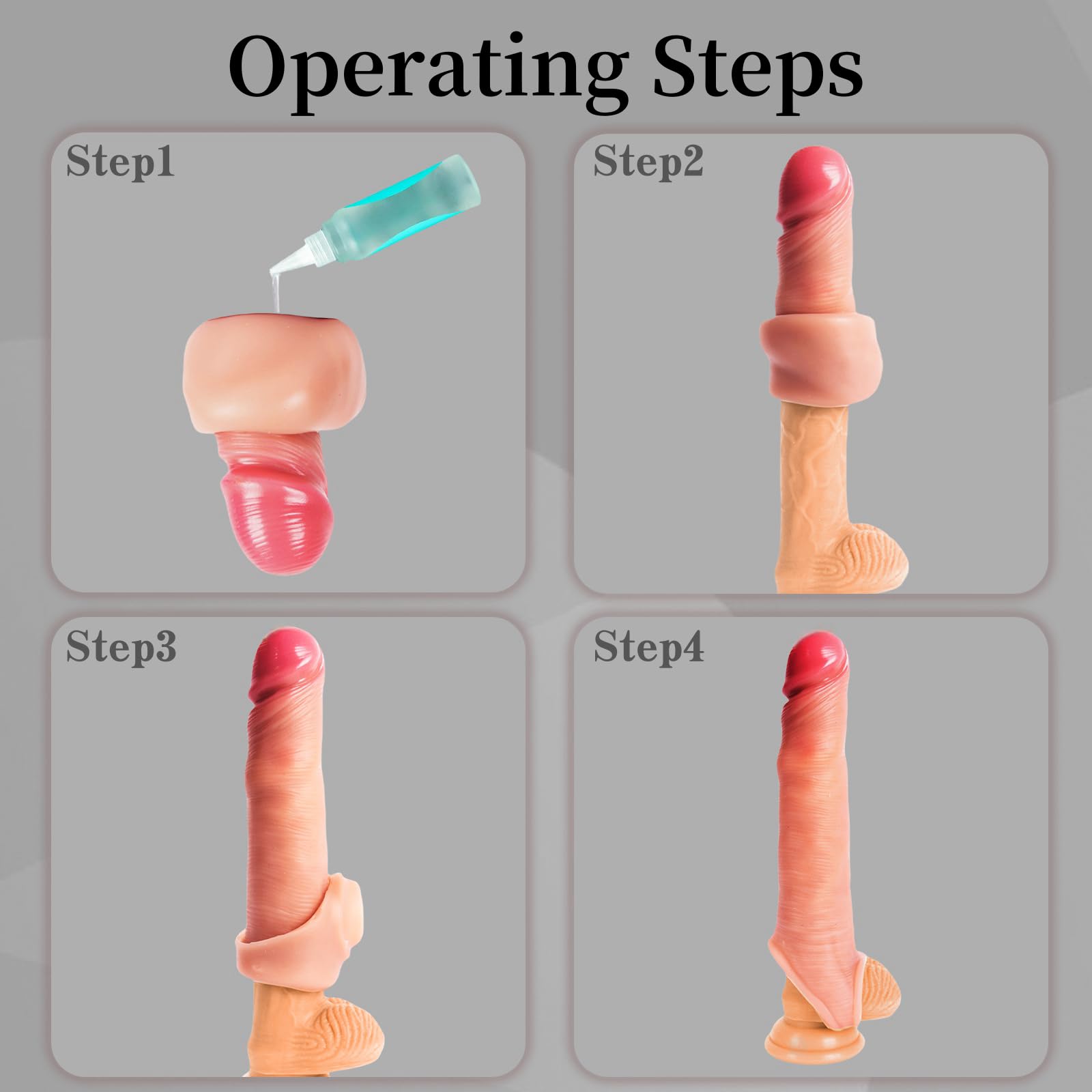 Guaina Fallica, Guaina Pene Indossabili Morbido, Peni Fallica Indossabili Allunga Uomo Testicoli Anello Pene, Masturbtore per Sexy Toys Giochi Erotiici Coppie