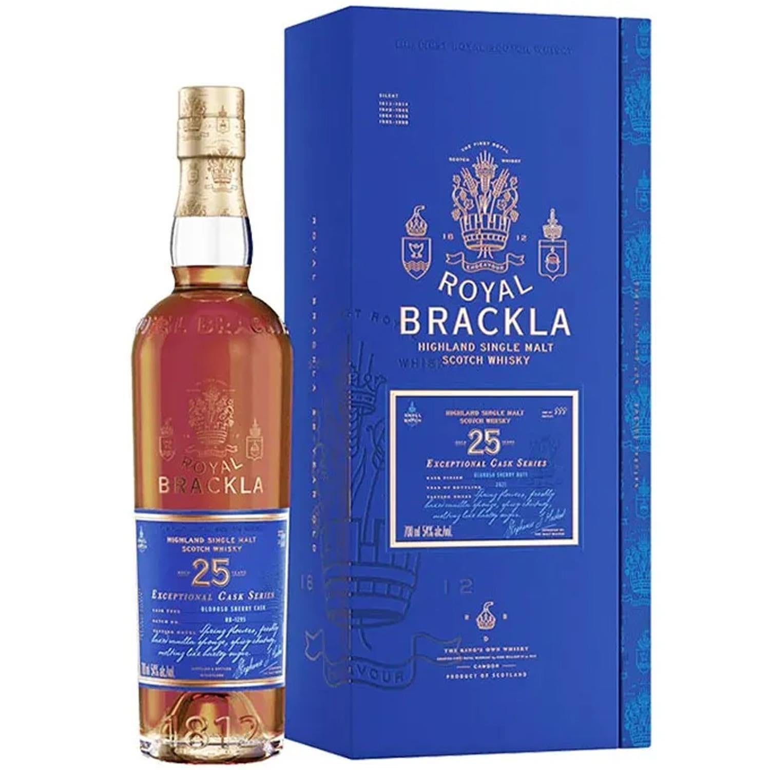 Royal Brackla 25 Jahre Pedro Ximénez Sherry Cask Finish 0,7 Liter 46% Vol
