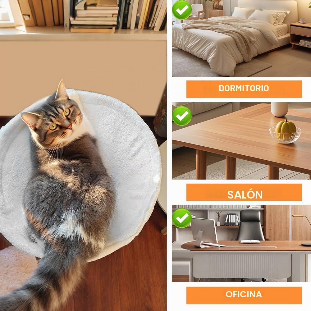 Cama para gatos para oficina, Hamaca suave, cama para gatos, lavable, hamaca para oficina en casa, 40 x 40 cm, carga máxima: 20 kg