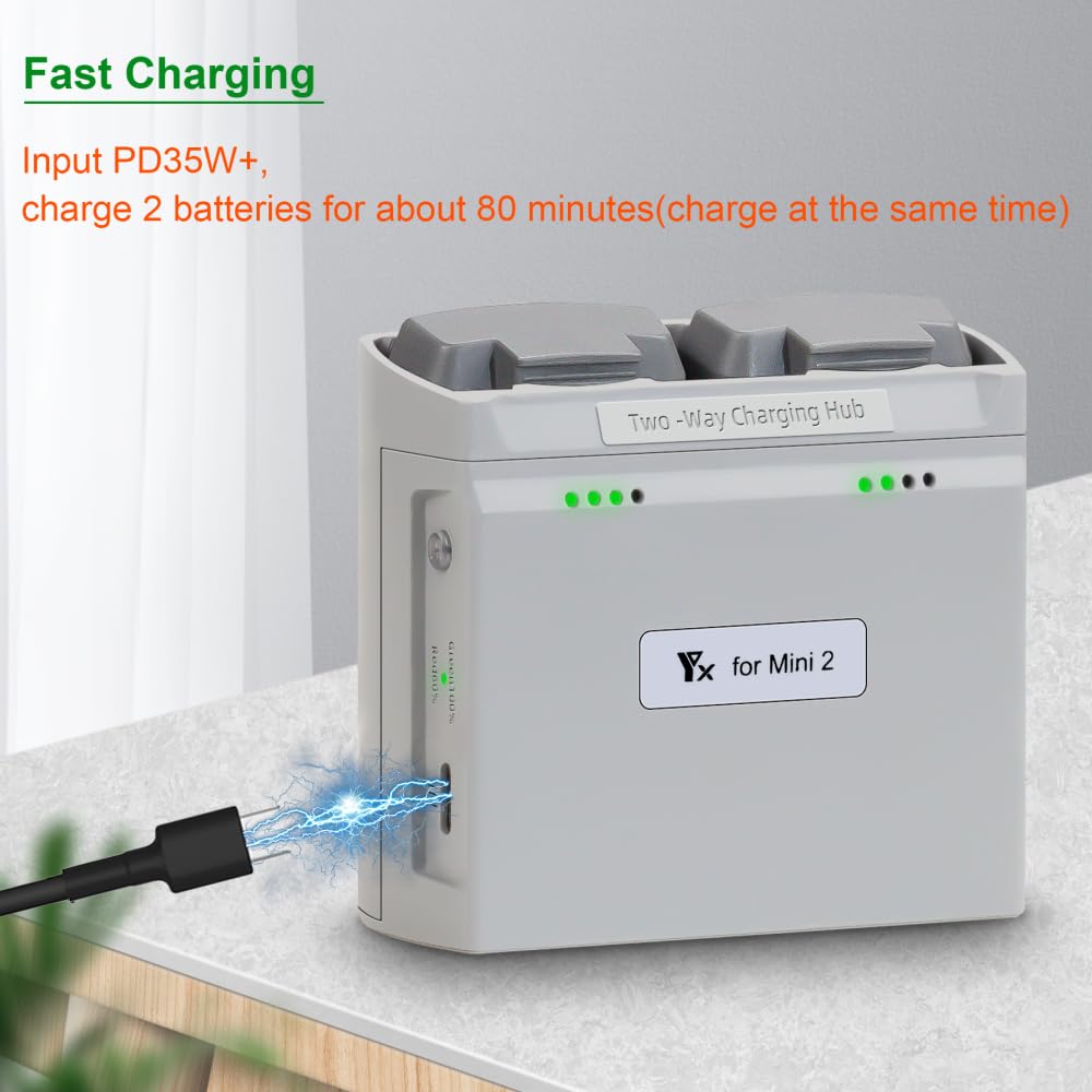 Station de Charge bidirectionnelle pour DJI Mini2 / Mini4K / Mini2 SE : Chargeur de Batterie Intelligent, Accessoire Portable pour Drone, pour Une Charge Rapide et Une Gestion de l'alimentation.